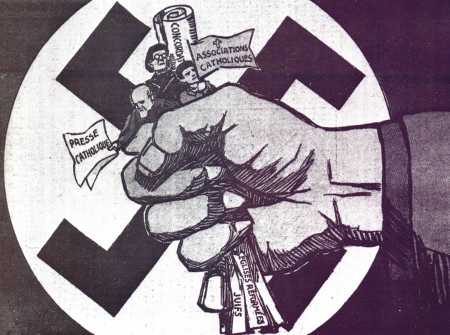 1935 15 septembre Le Pelerin Dessin de Gabriel Gobin Les Croix et l-Allemagne.jpg